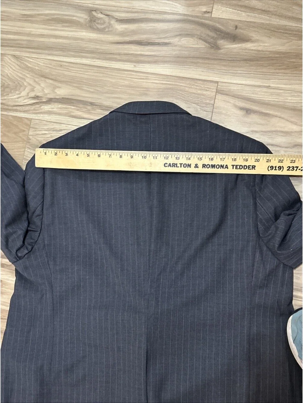 Joseph & Feiss 50 Regular 100%Wool Dark Gray Pin Stripe Blazer Jacket Business
